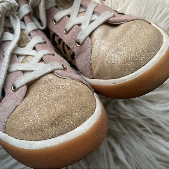 *SOLD* Mini Boden Novelty High Tops Leopard Kitty Ears Size 3 - Picture 7 of 14